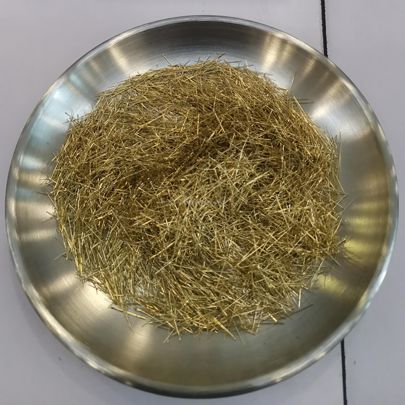 Micro Single Fold Steel Fiber Copper Coated for Uhpc Building Materials Concrete Mortar New Research Steel Fibre