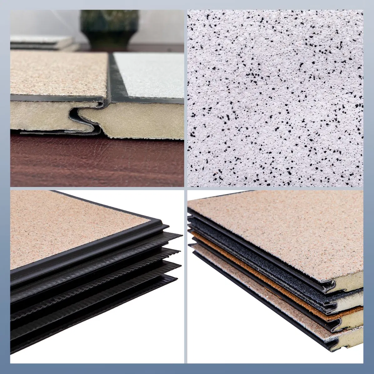 Outdoor Fire-Resistant Building Stone Coated Exterior Wall Insulation Panel Cladding