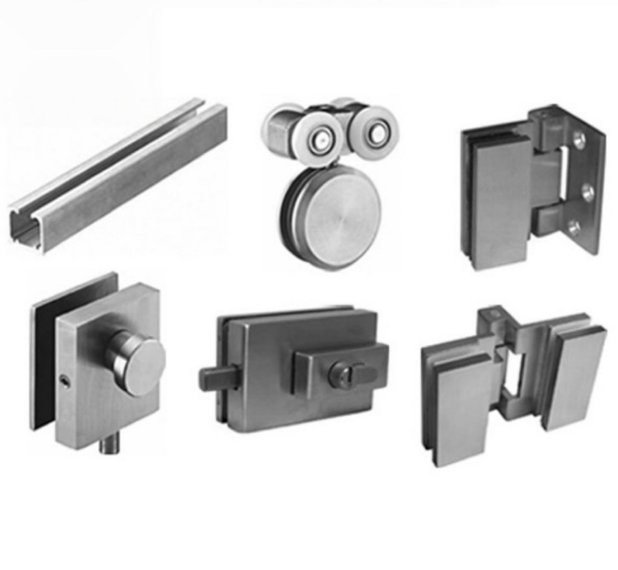Indoor Sliding Door Accessories Square Lock Glass Door Patch Lock
