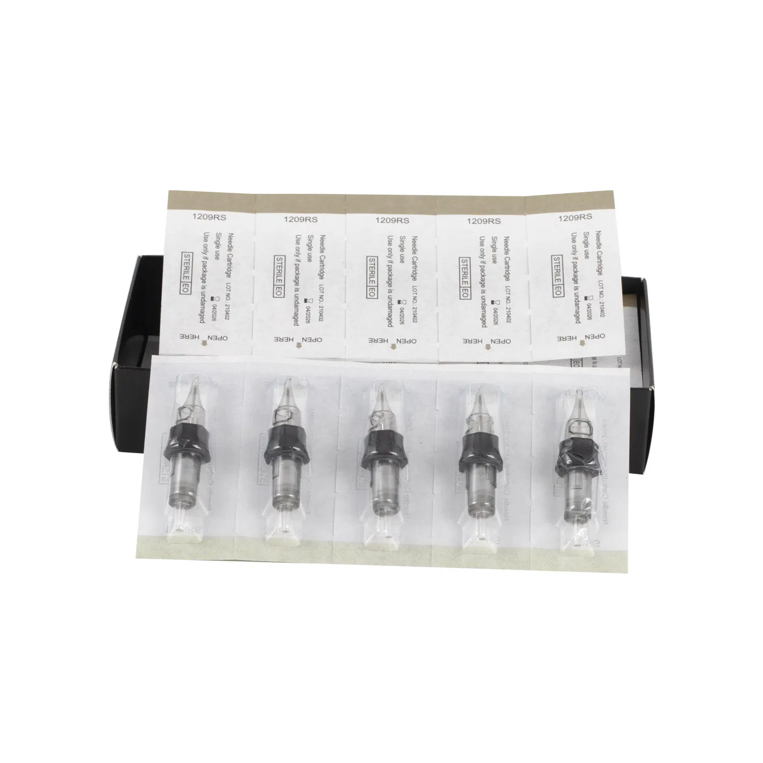 One Inch 25mm Black Rubber Disposable Tattoo Grips with Transparency Tip