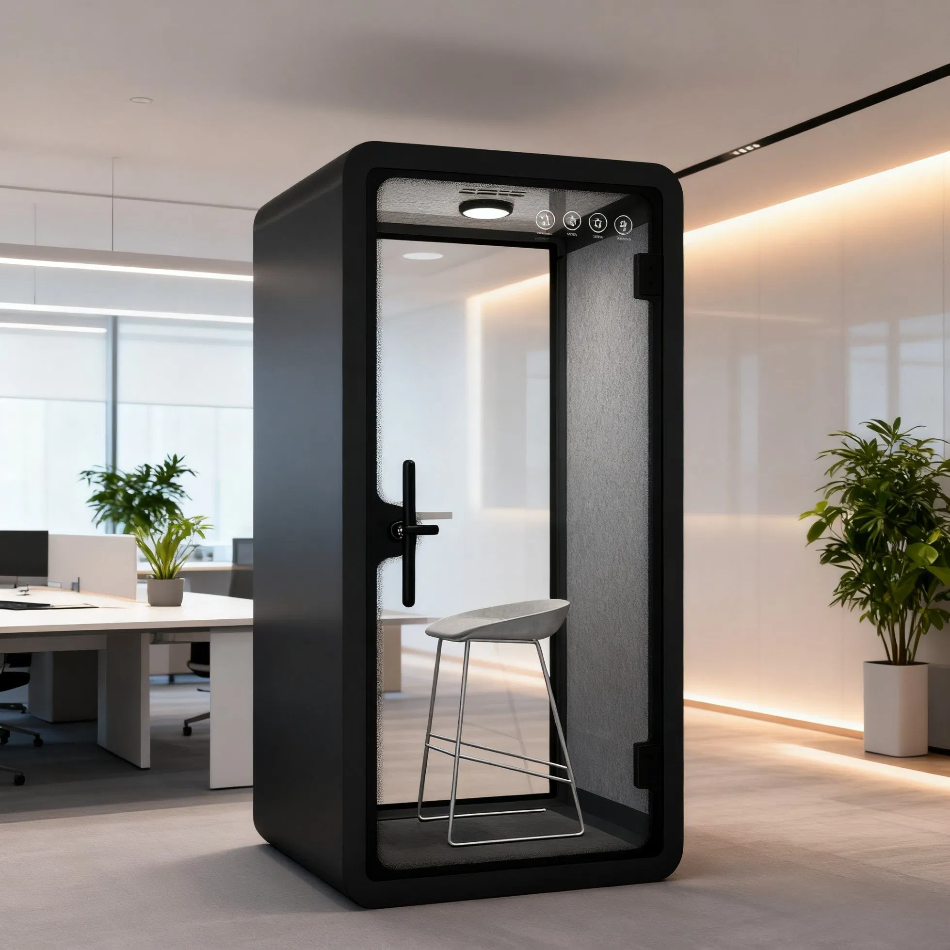 Soundproof Office Telephone Booth Adjustable Acoustic Silent Pod for Meetings