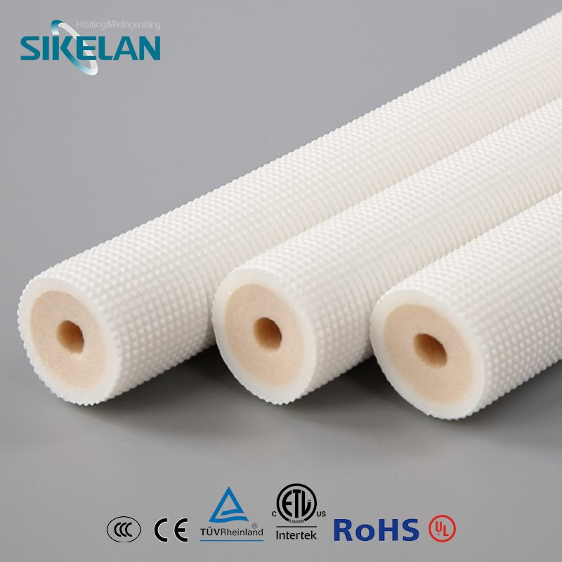 UV Protection White Air Conditioner Insulation Part PE Insulated Pipes