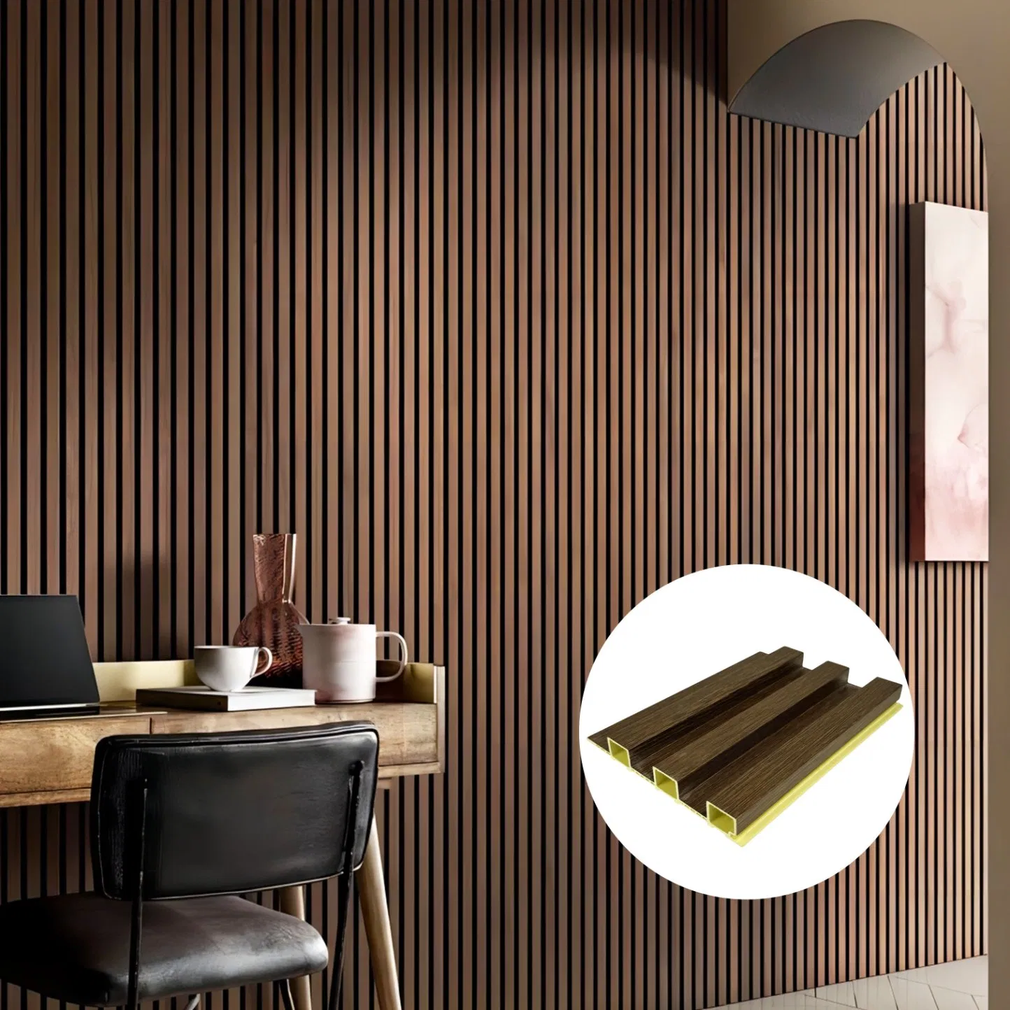 Wooden Plastic Panel Wall Interior Decoration