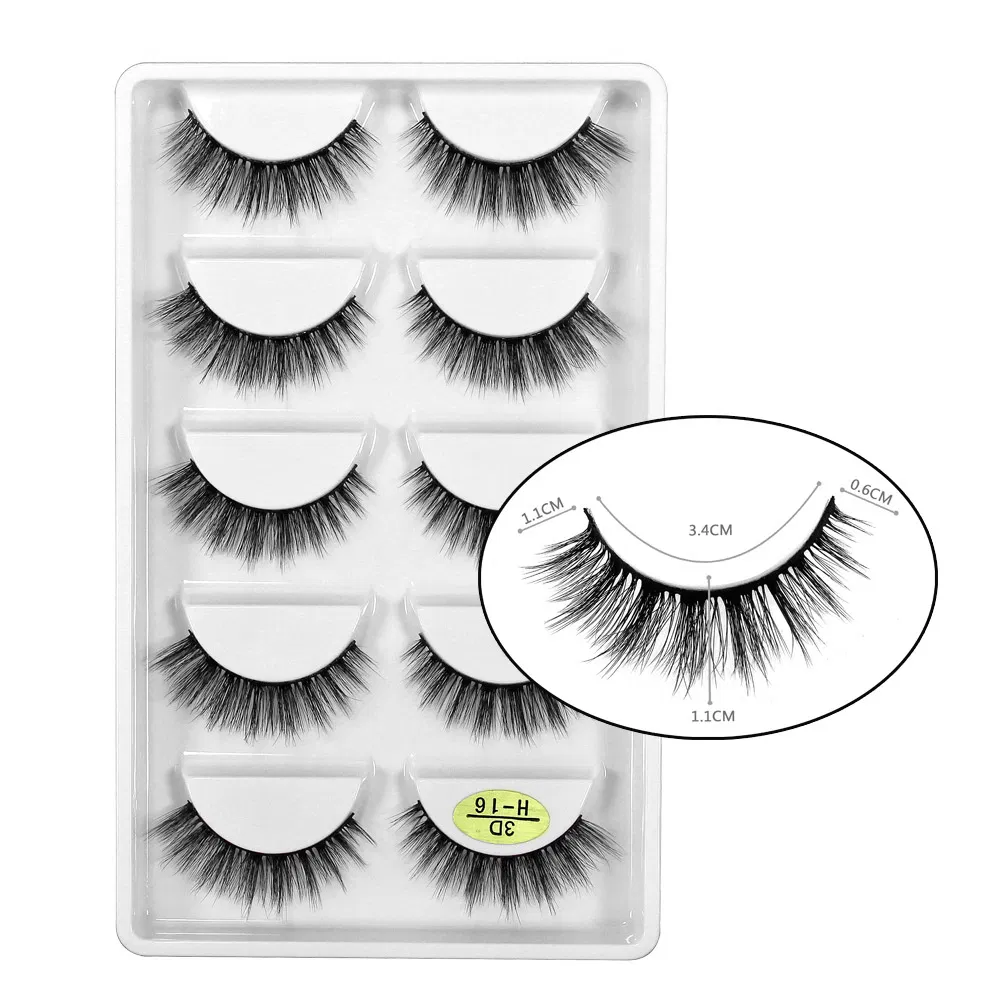 5pairs 3D Eye False Eyelashes Natural Thick Fluffy False Eyelashes Sets