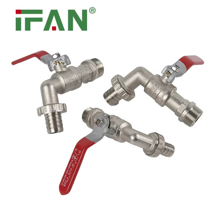 Ifan Manufacturers Brass Bibcock Tap 1/2" 3/4" Brass Bibcock Customized Brass Garden Bib Tap