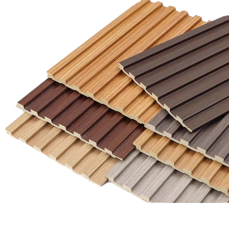 Warehouse Wall Panel Easy to Install WPC Cladding Panel WPC Decor Realistic Wood Grain for Construction