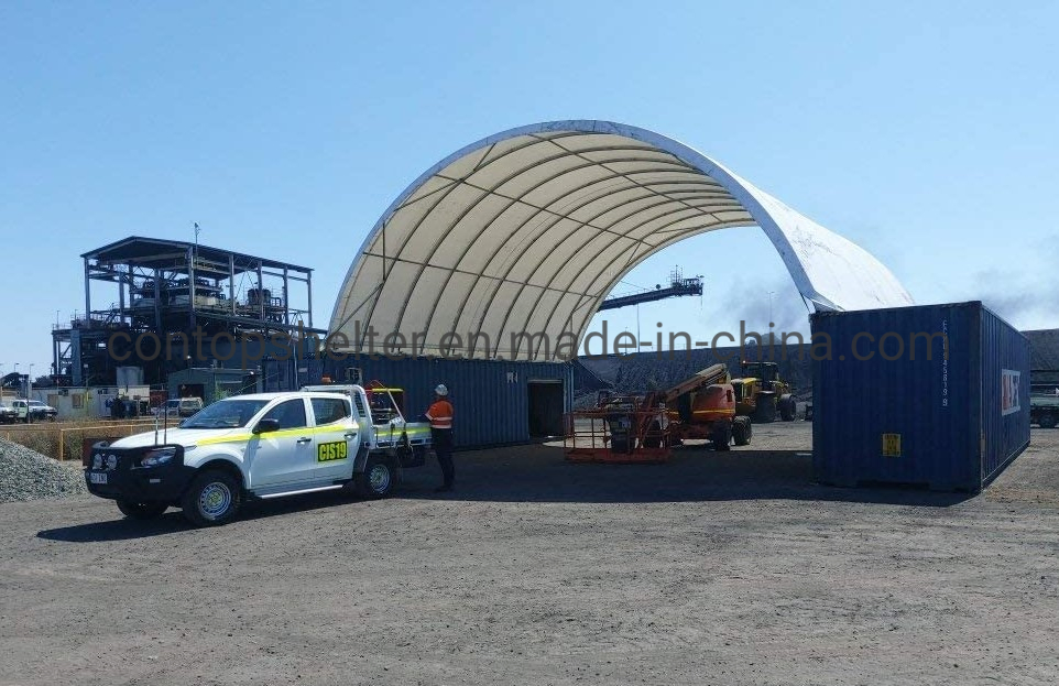 Large High Quality PVC Dome Industrial Shipping Container Shelter Shed for Equipment Storage