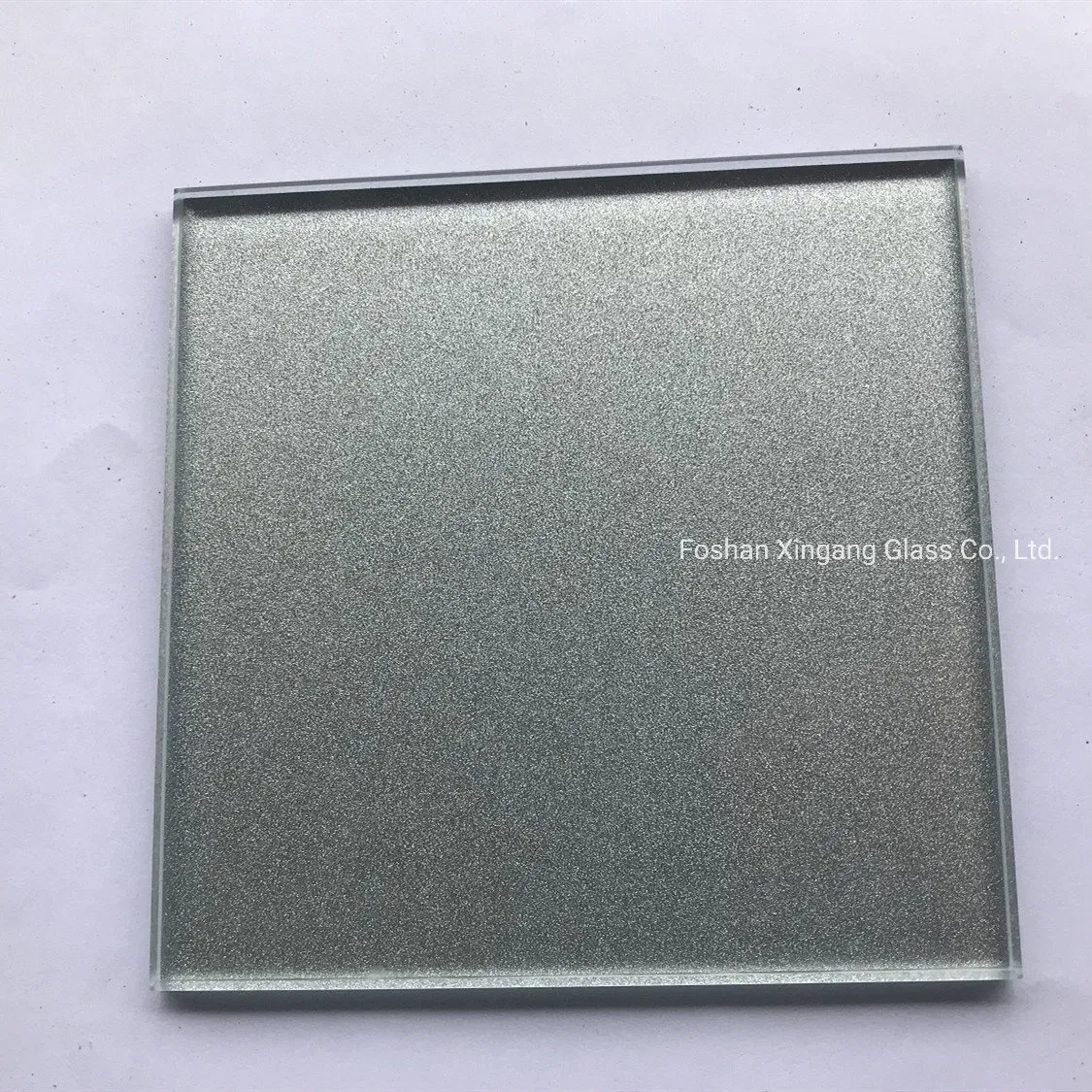 Silver Metallic Painted Glass Lacobel Glass with Sparkles
