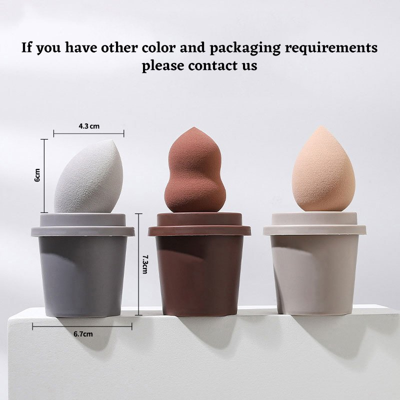 Beauty Egg Cosmetic Blender Customize Make up Sponge Private Label Latex Free Coffee Cup Makeup Sponge