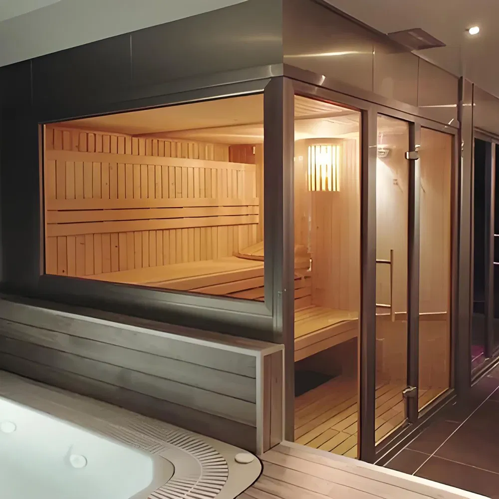 Smart-Thermostat Solid Wood Indoor Sauna with Precision Temperature Control