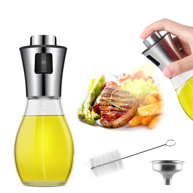 200ml Olive Oil Mister Sprayer, Oil Bottle Pump Spray Dispenser Bottle for Cooking, Baking, BBQ, Salad, Roasting, Frying