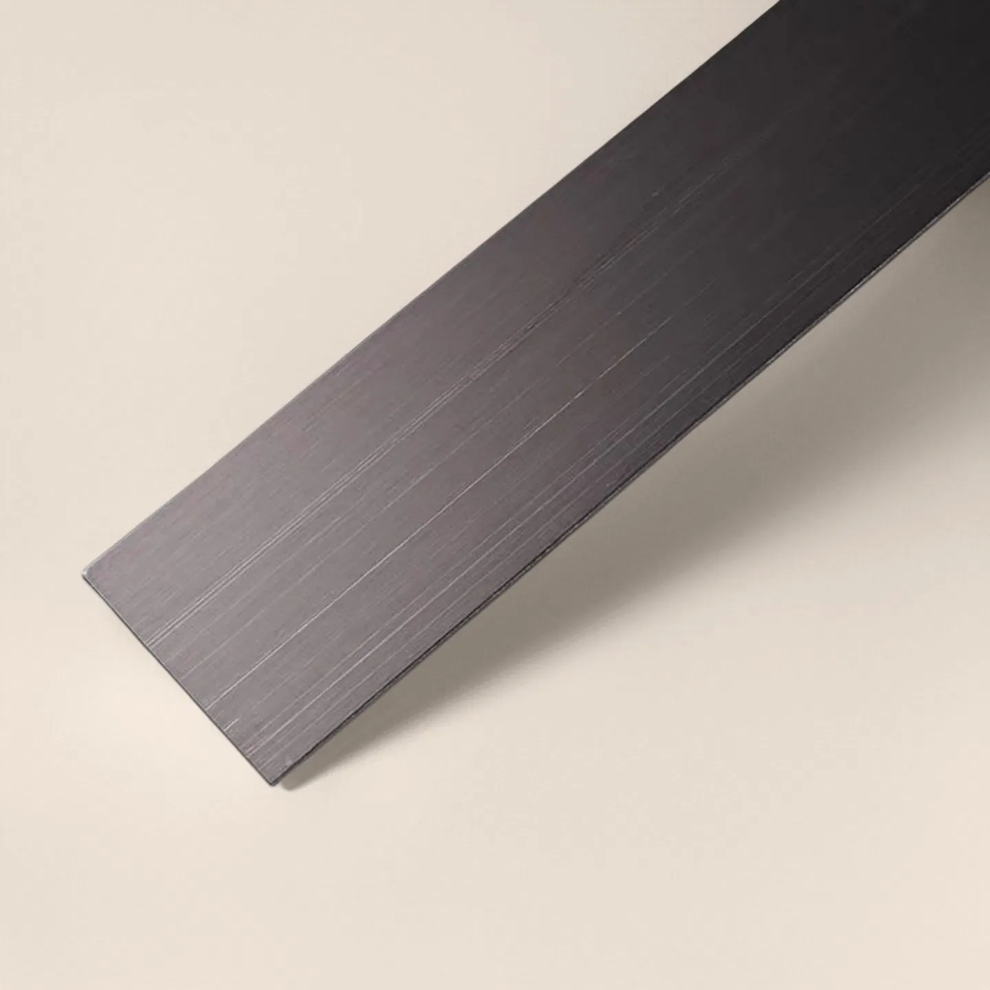 T&C F48 Stainless Steel Flat Strip Black Mirror Brushed Trim PVD Color Flat Edge Trim for Modern Interiors