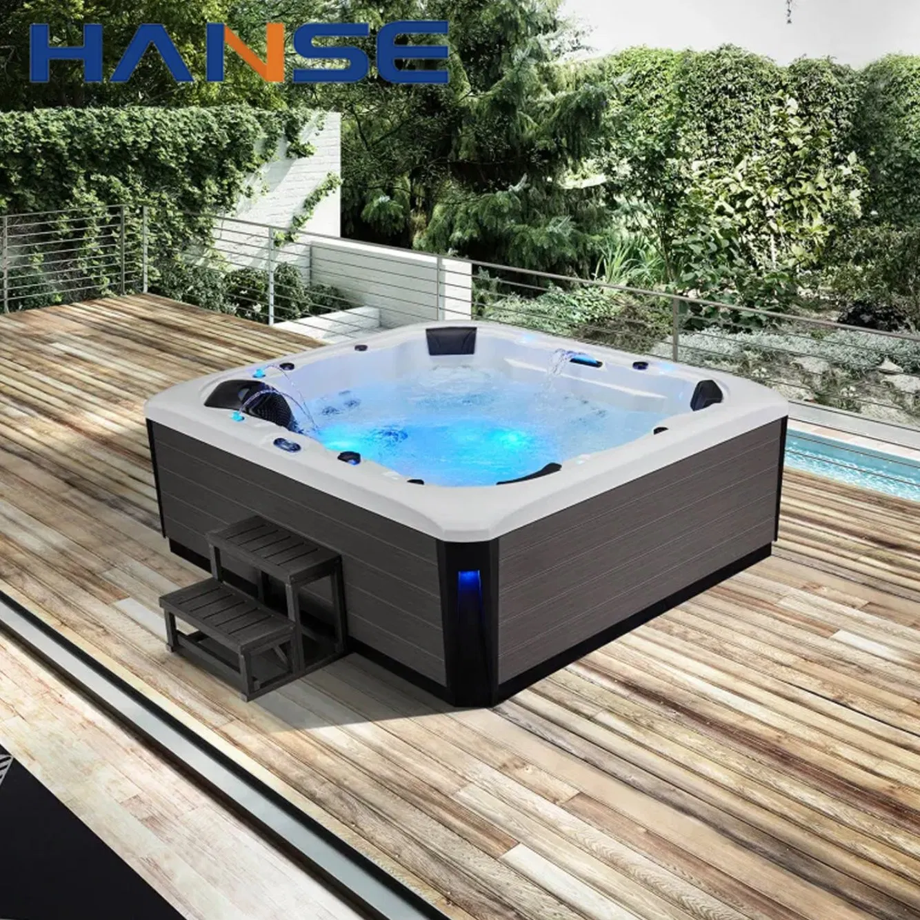 Прямоугольный акриловый СПА-бассейн с массажем