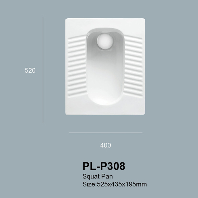 Durable Flush Value Medium Deep Sanitary Ware Made in China Squtting Pan (PL-P308)