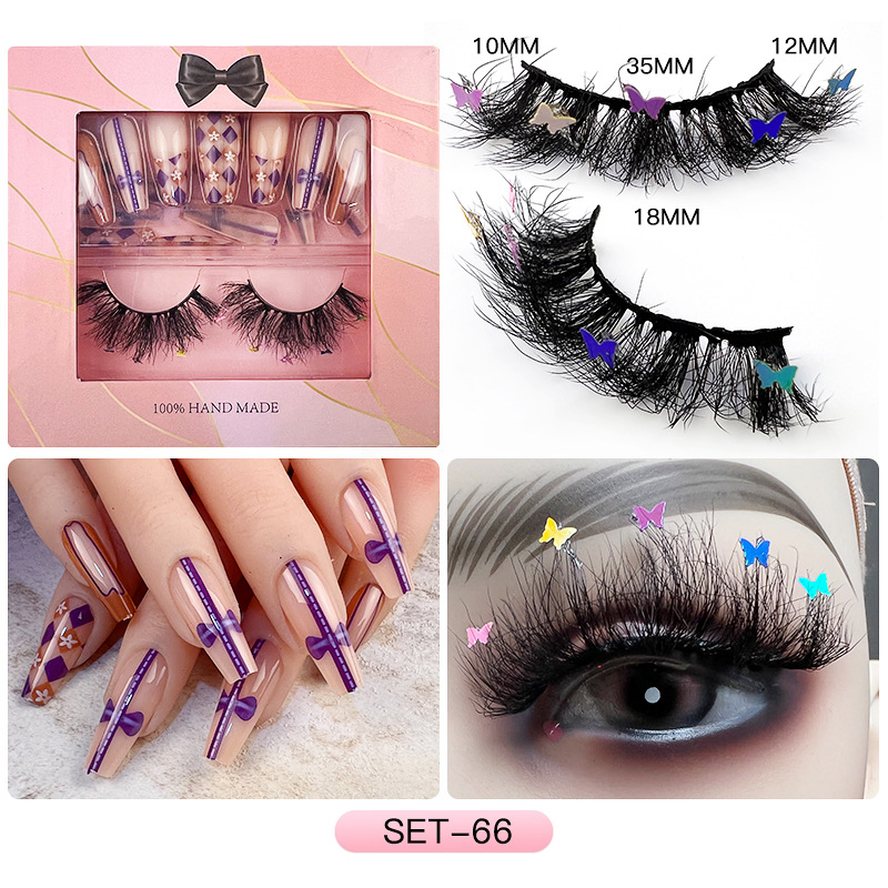 Wholesale Colored Party Use Faux Mink 8d Eyelashes