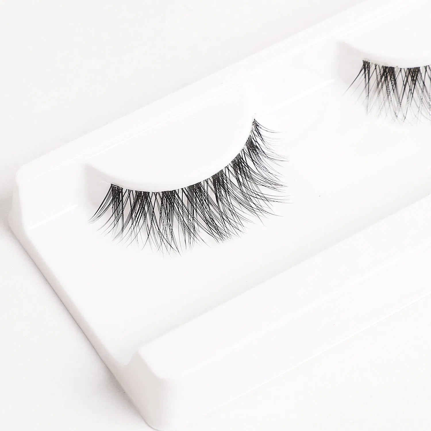 100% Handmade False Eyelashes Vendor Private Label Eyelashes Clear Band Natural Style