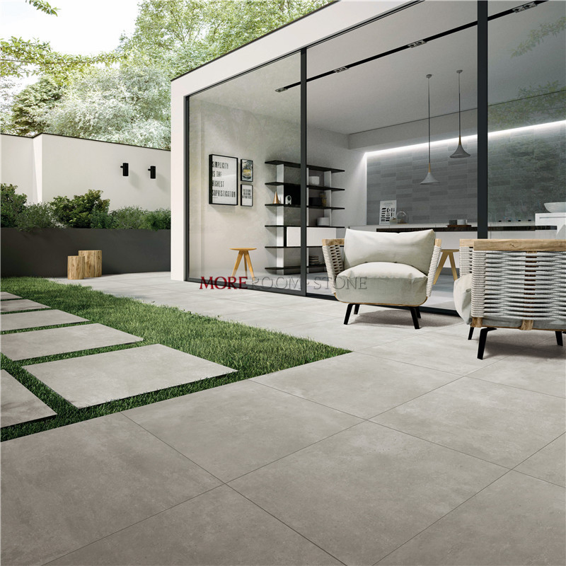 China 24X24 Anti Slip Light Grey 2cm Outdoor Porcelain Floor Tile for Patio