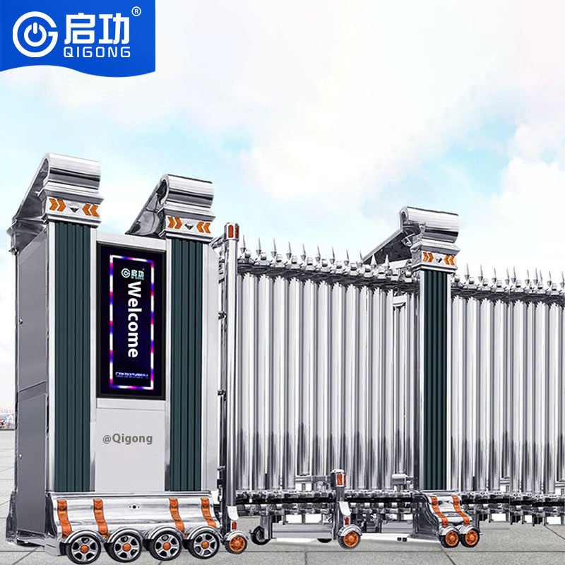 Automatic Gate High-Security Sturdy Stainless Steel Retractable Gate for School & Hospital
