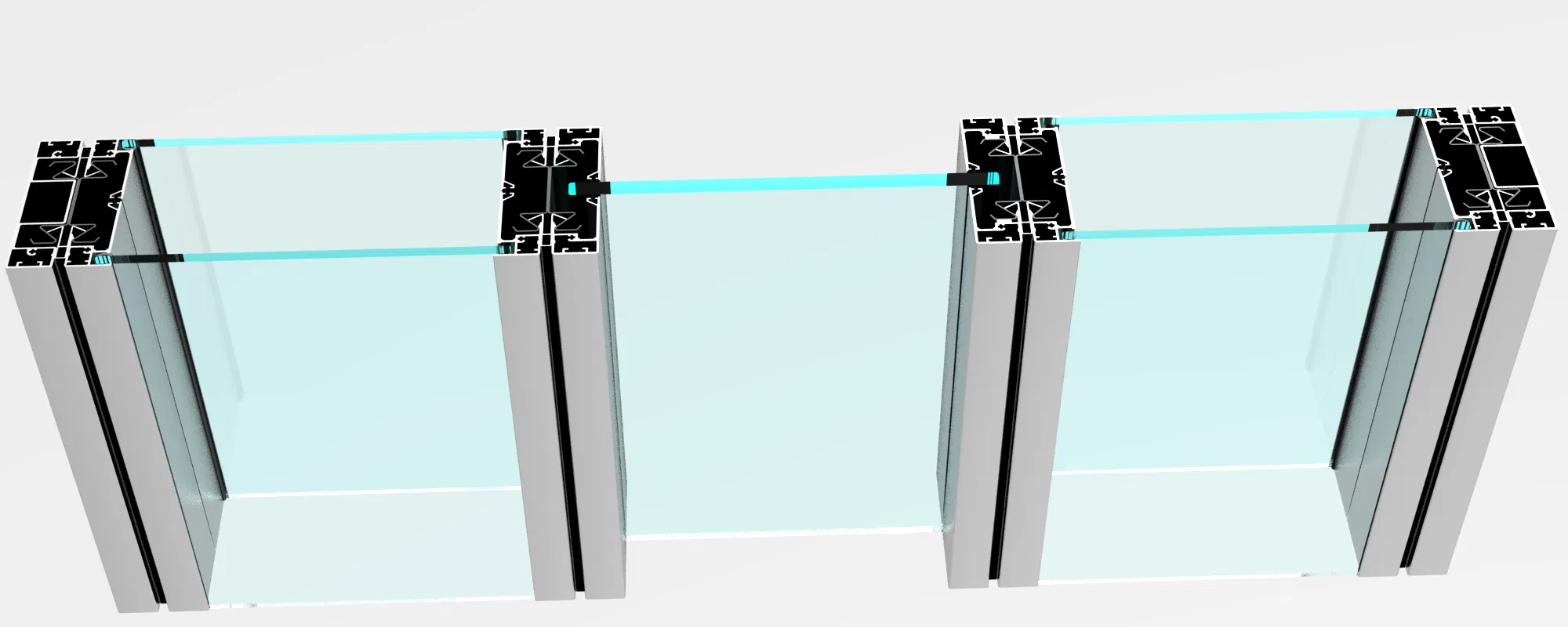 Aluminium Double Glass Office Partition for Commercial