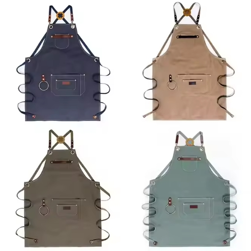 Custom Logo Printed Coffee Shop Bar Uniform Kitchen Cooking Cleaning Chef Apron