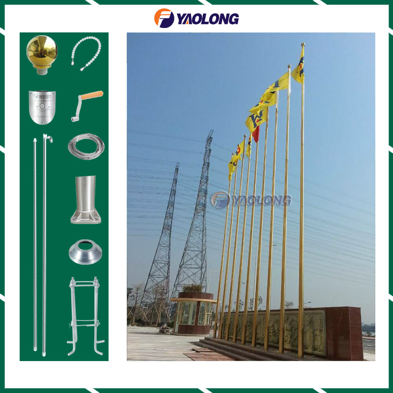 20FT Banner Displaying Stainless Steel Flag Pole for Company Gate