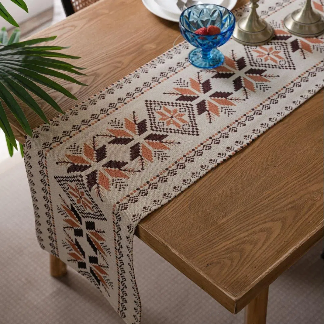 Jacquard Snowflake Table Runners Table Setting Decor for Garden Wedding Party Holiday