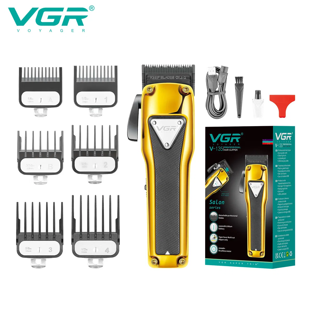 USB Charge Adjustable Best Haircut Machine Portable Rechargeable Hair Clipper