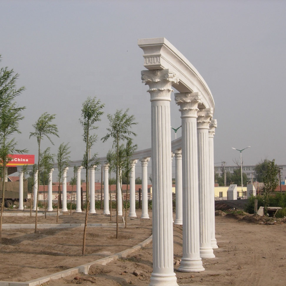 Beautiful Marble Pillar Hand Carved Columns Marble Outdoor Architectural Decorative Marble Column