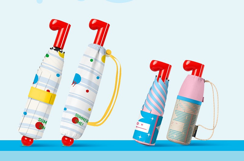 Durable Wholesale Student Cute Folding Umbrella for Sunny and Rainy Days