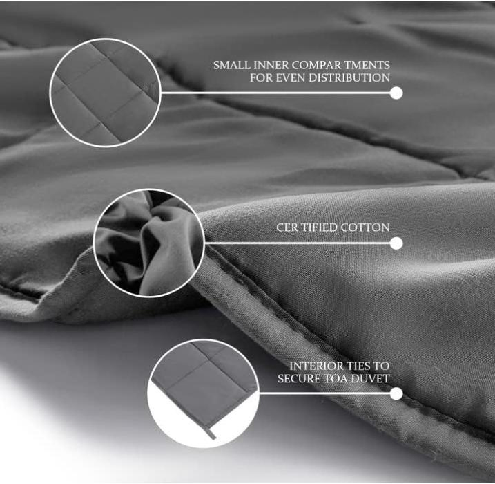 High Quality Home Textile Heavy Blanket Glass Beads Autism Anxiety Sensory Heavy Blanket 100% Cooling Bamboo Adults Weighted Blanket