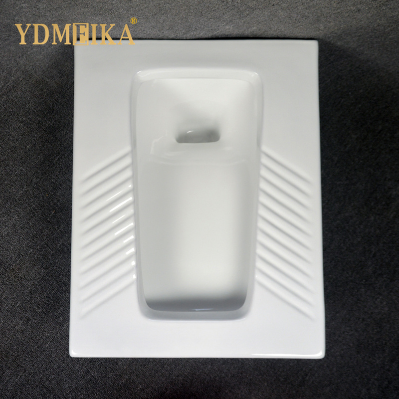 Medium to Large Scale Hot Sales Modern White Wc Ceramic Squat Pan Quality Guaranteed Ceramic Toilet Quatting Pan with S-Trap
