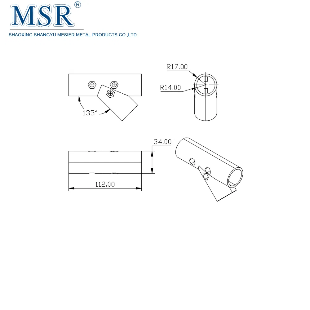 China Manufacturer RoHS Cbam OEM ODM 1140 Silver White Y Shape Fasteners for Aluminium Tube D28 in Aluminium Material Aluminum Extrusion