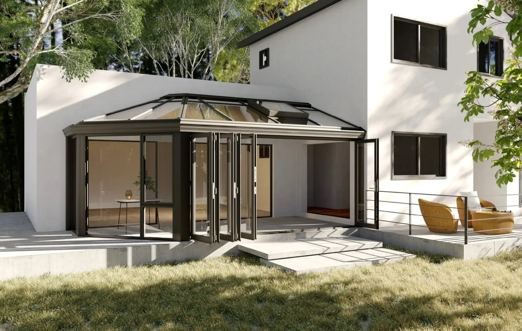 Customized Glass House Aluminum Profile Glass Sun Room