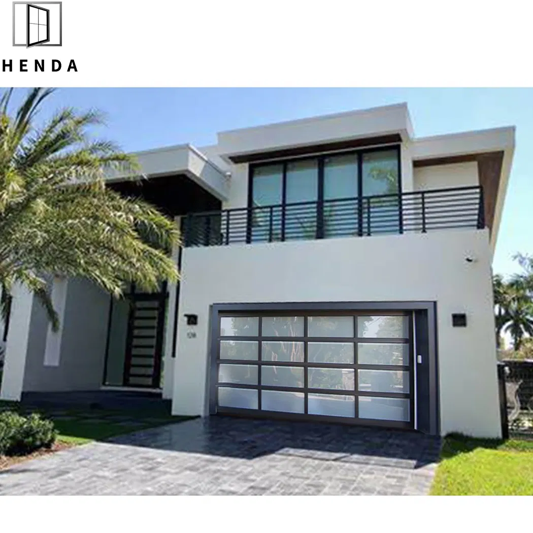 Factory Price Remote Controlled Automatic Sectional Overhead 2022 New Design Garage Door with Windows and Passing Door