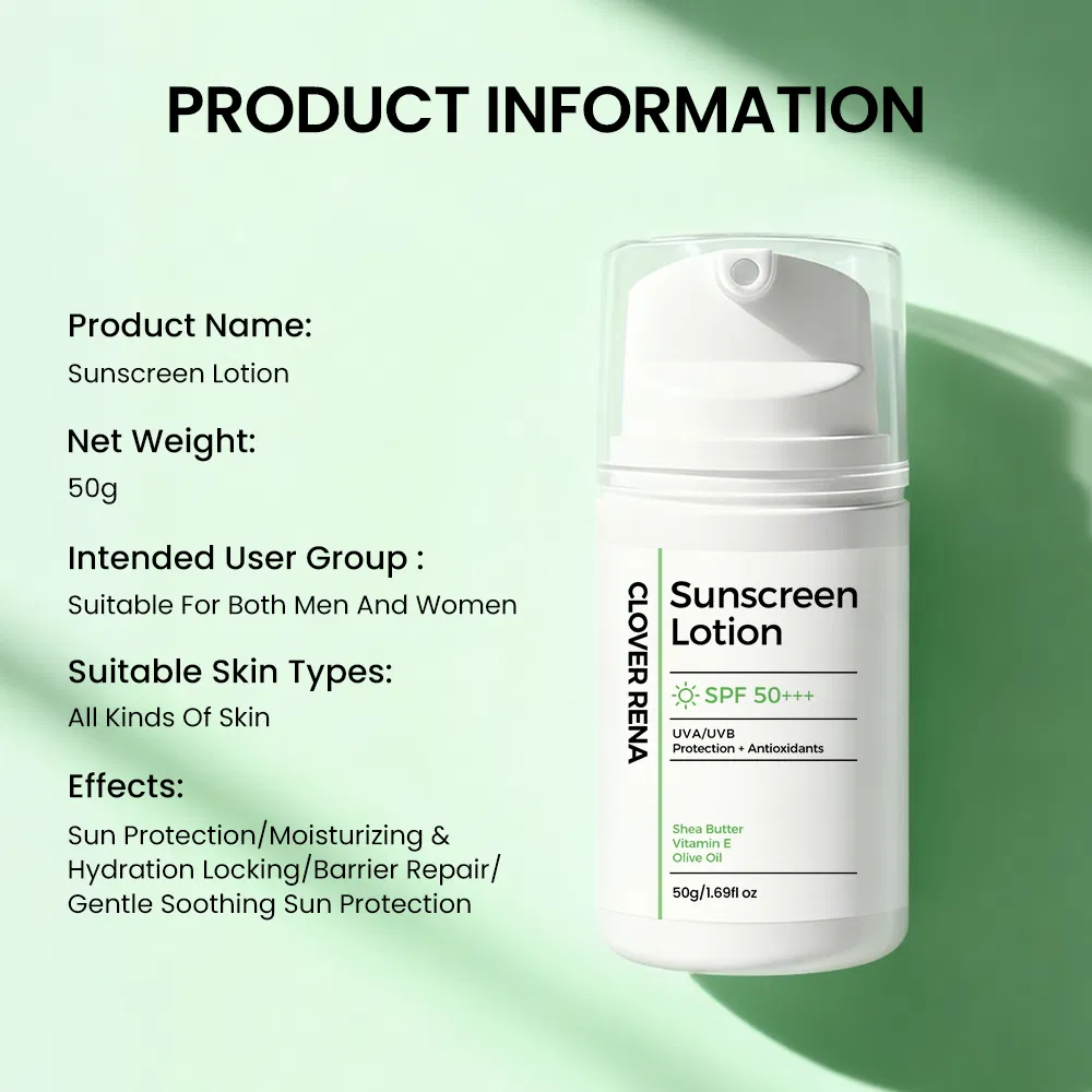 Organic Sunscreen Cream SPF 50 Vitamin C Hyaluronic Acid Fruit Extract Moisturizer Brightening Makeup Cc Cream Foundation