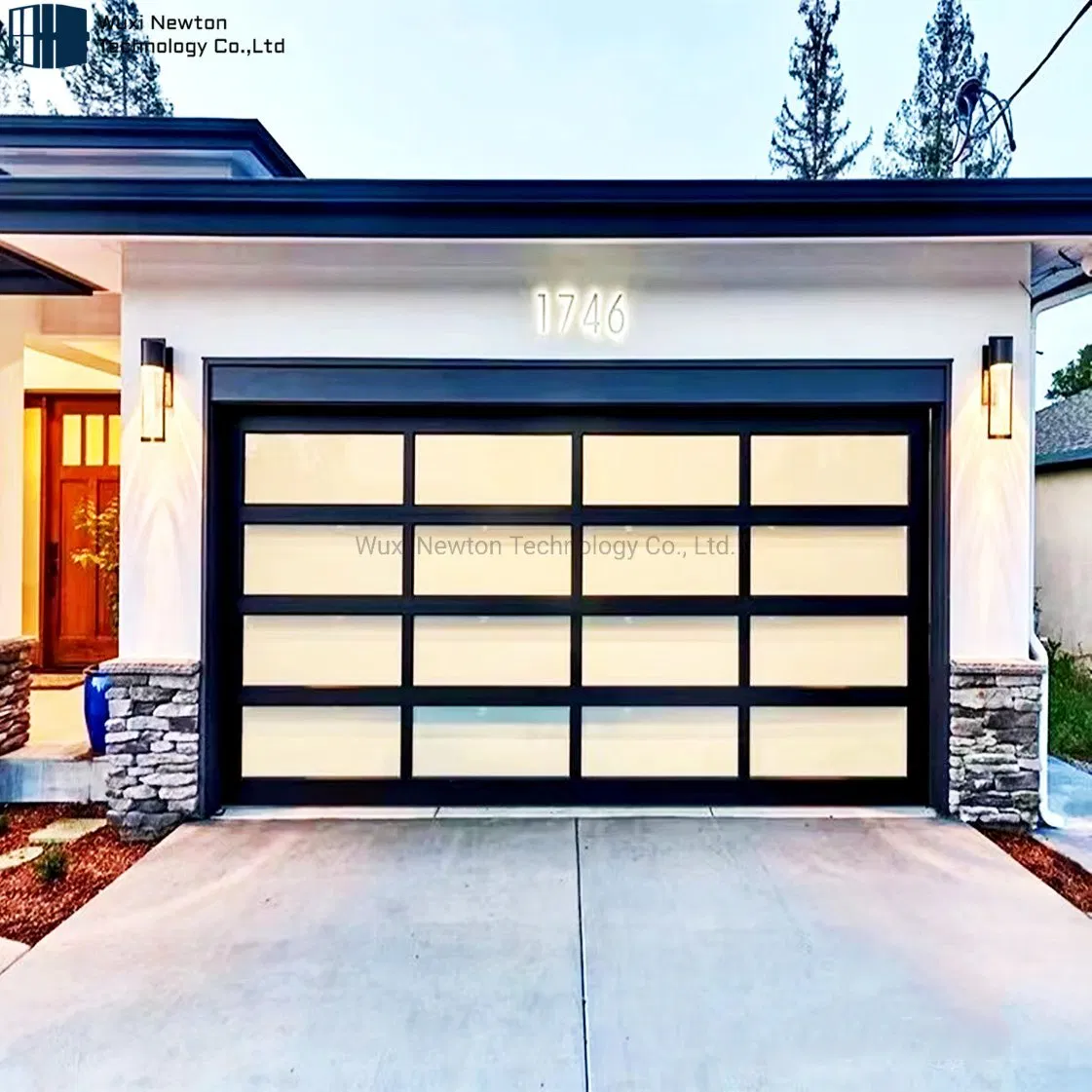 Tempered Aluminum Glass Garage Door