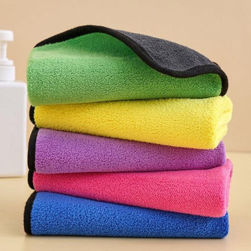 Microfiber Cloth Double-Sided Quick-Drying Absorbent Car Cleaning Wash Towel