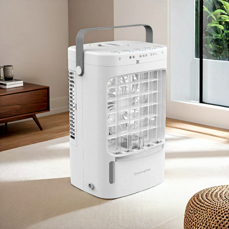 Desktop Mini Air Cooler Fan Air Conditioner USB Rechargeable with Remote Control