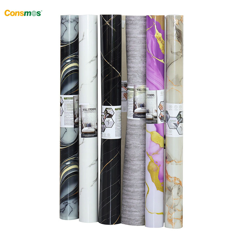 Waterproof PVC Marble Sticker Wallpaper Decorative Self Adhesive PVC Film for Furniture and Walls