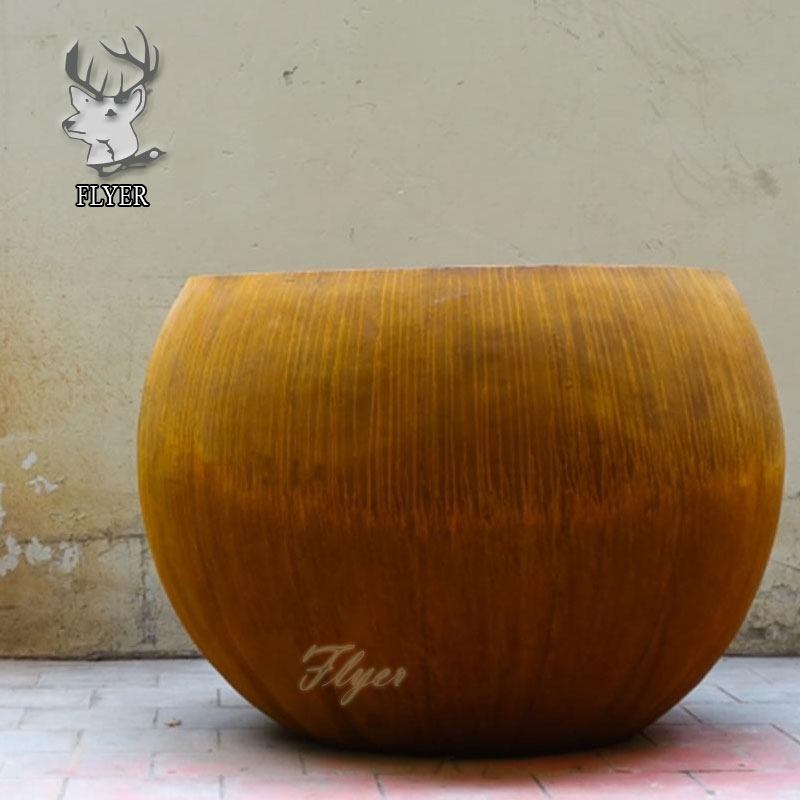 Outdoor Garden Metal Flowerpot Plant Pot Tree Box Corten Steel Flowerpot