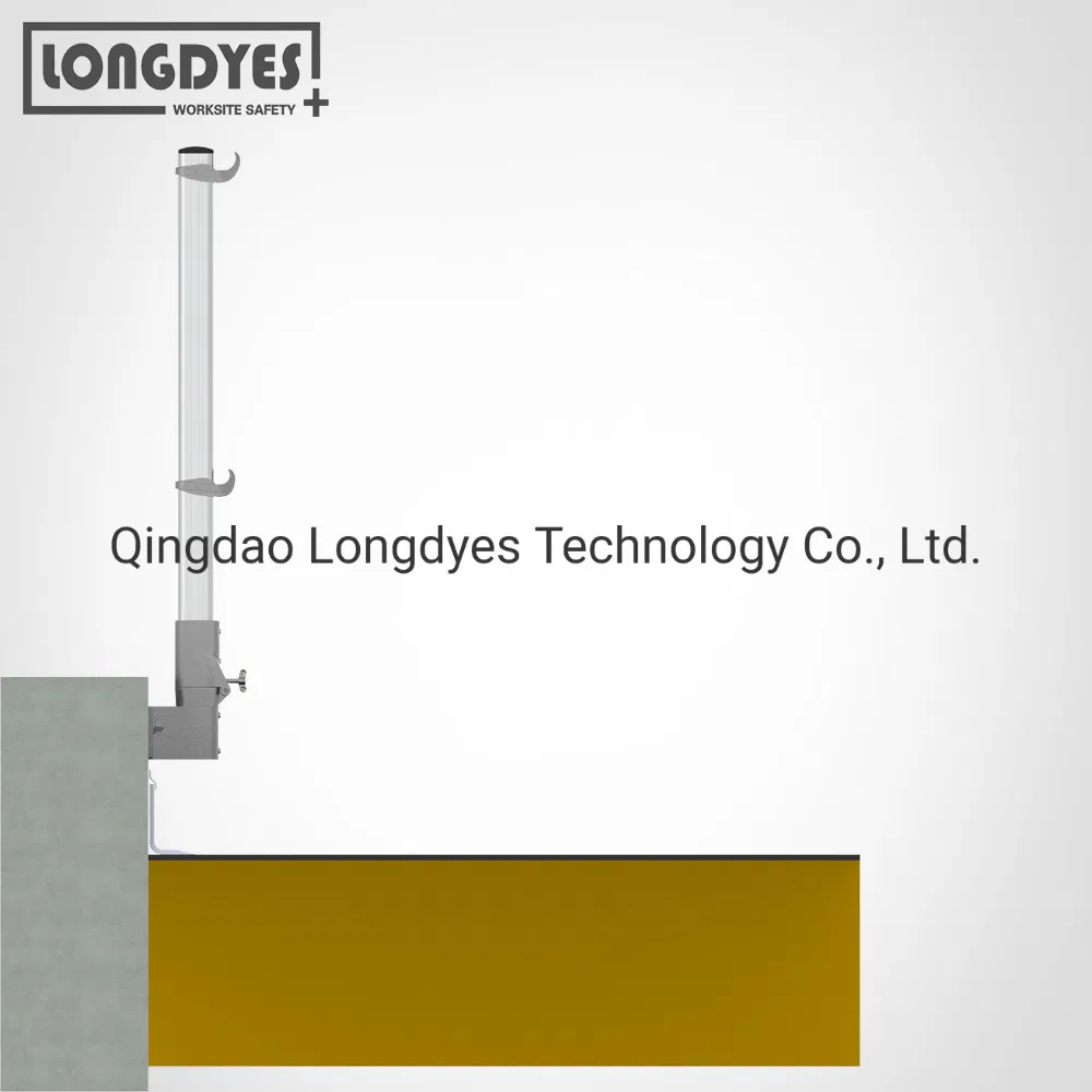 Side Flush Mounts Wall Fixed Guardrail with Foldable Upright