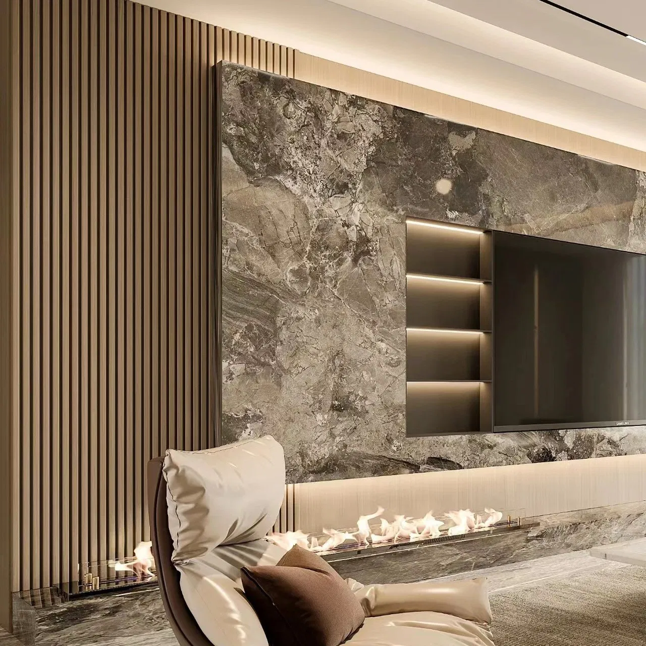 Factory Direct ceiling Wood Grating Wall Panels 3D WPC Panel 3D Wall Panel