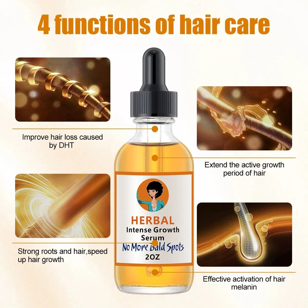 Nutritional Hair Growth Oil Serum Scalp Care Liquid Essence for Hair Care