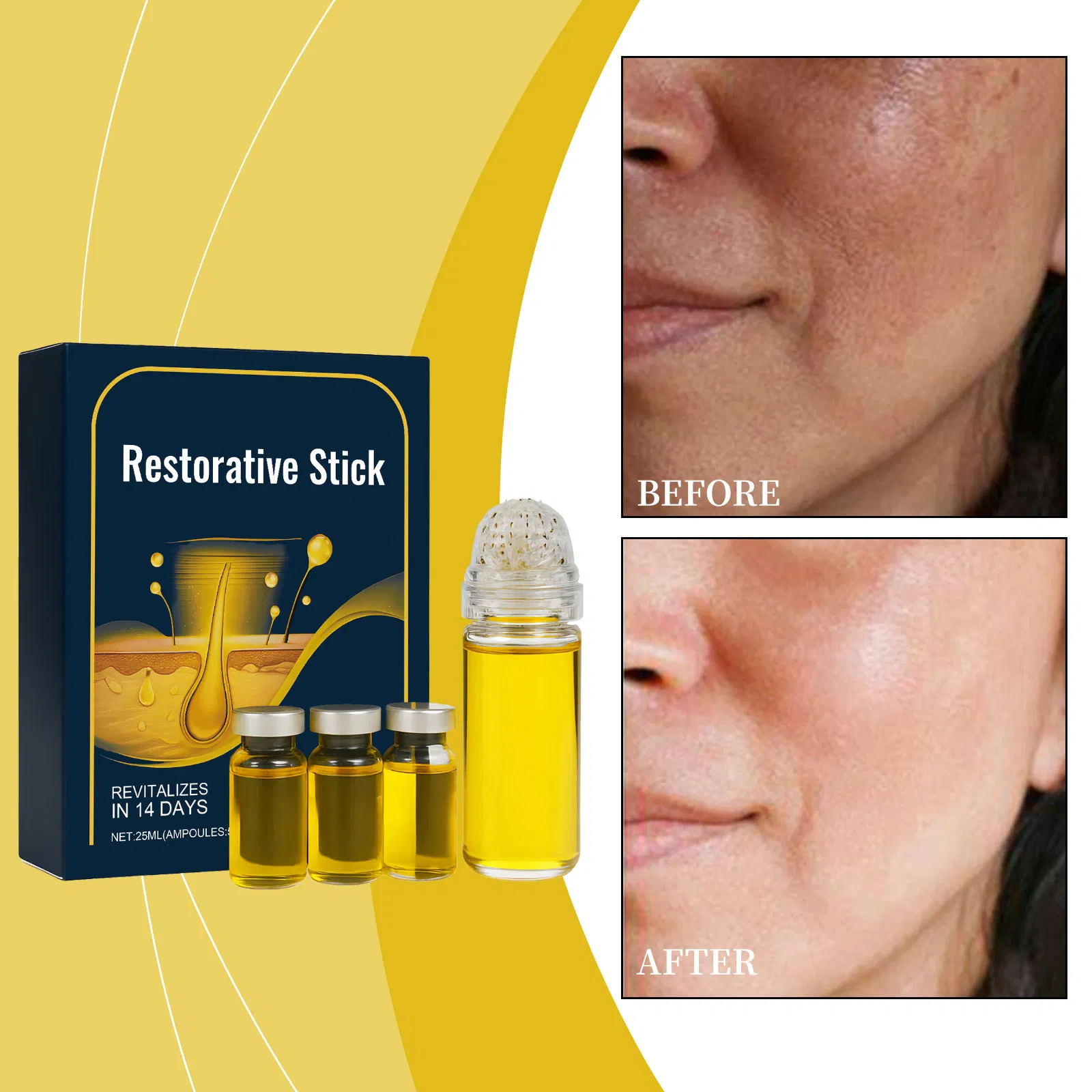 Vitamin C Anti-Aging Face Serum Brightening Revitalizing Facial Care Serum Professional Skin Care Set