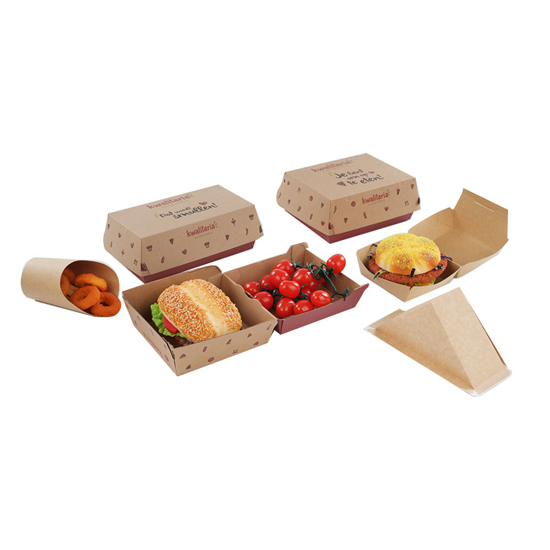 Meal Box Burger Fried Chip Chicken Lunch Takeaway Fast Food Packaging