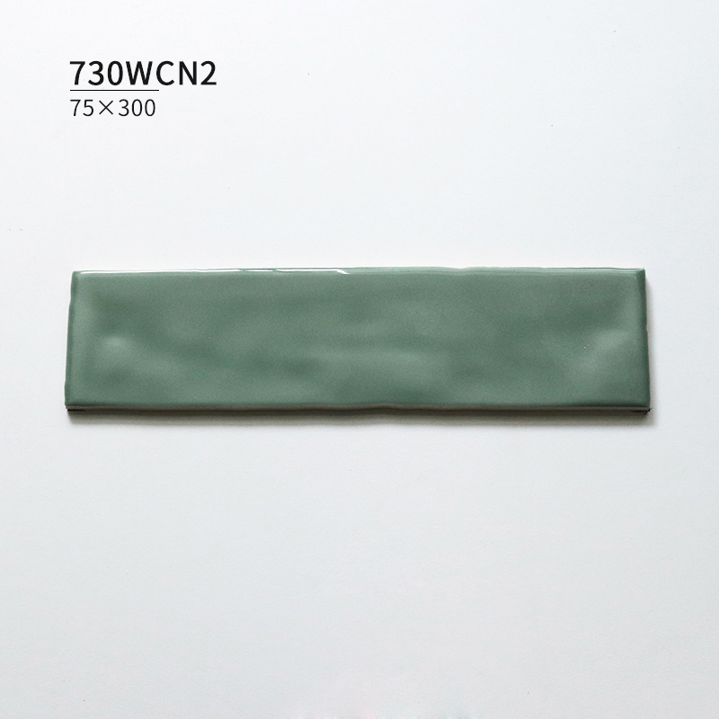 Pastel Color Wall Tile Subway Tiles Interior Bathroom Wall Tiles Glossy, Wavy 75X300