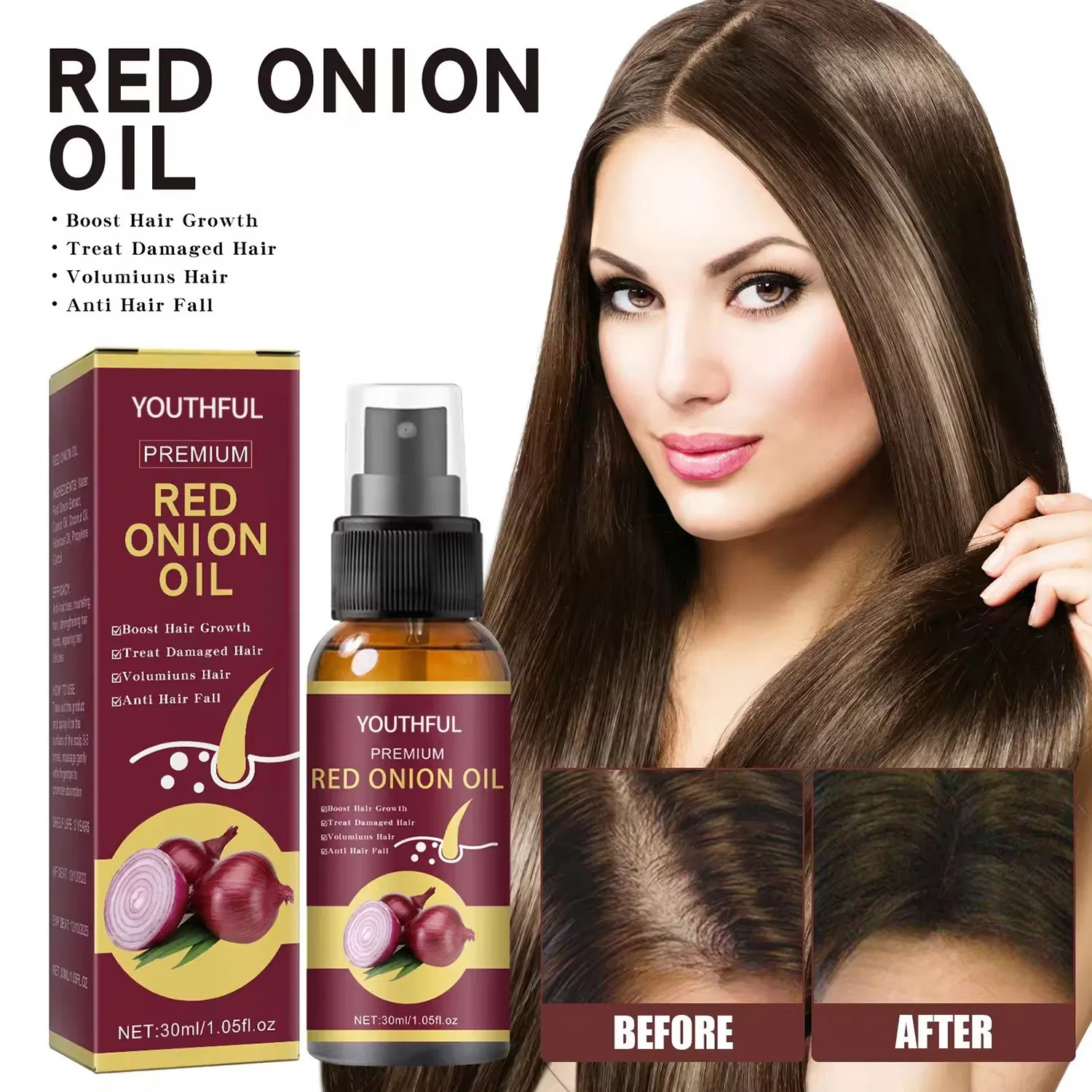 Hot Selling Red Onion Oil Hair Booster Oil