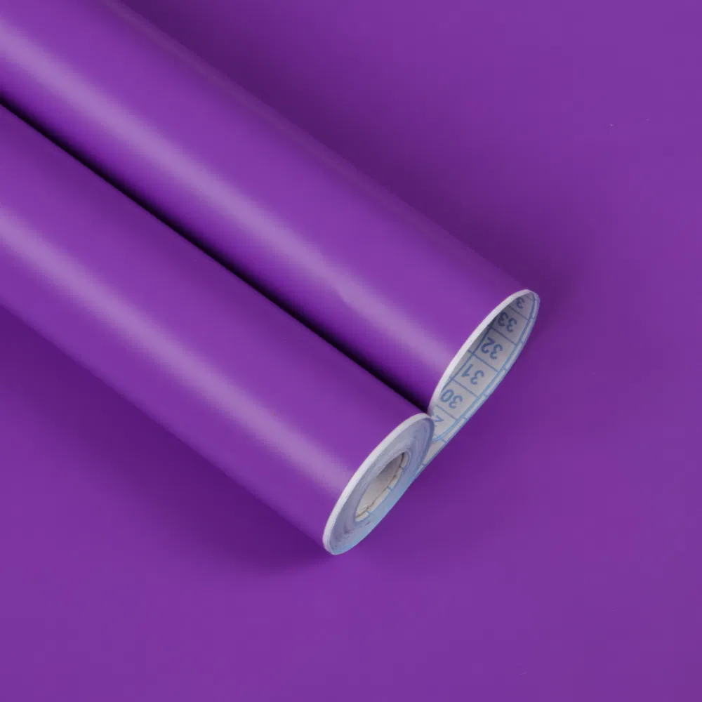 Purple Sticker Self Adheisve Wall Covering Plain Color Vinyl Peel Stick Decoration Film Contact Paper Wallpaper