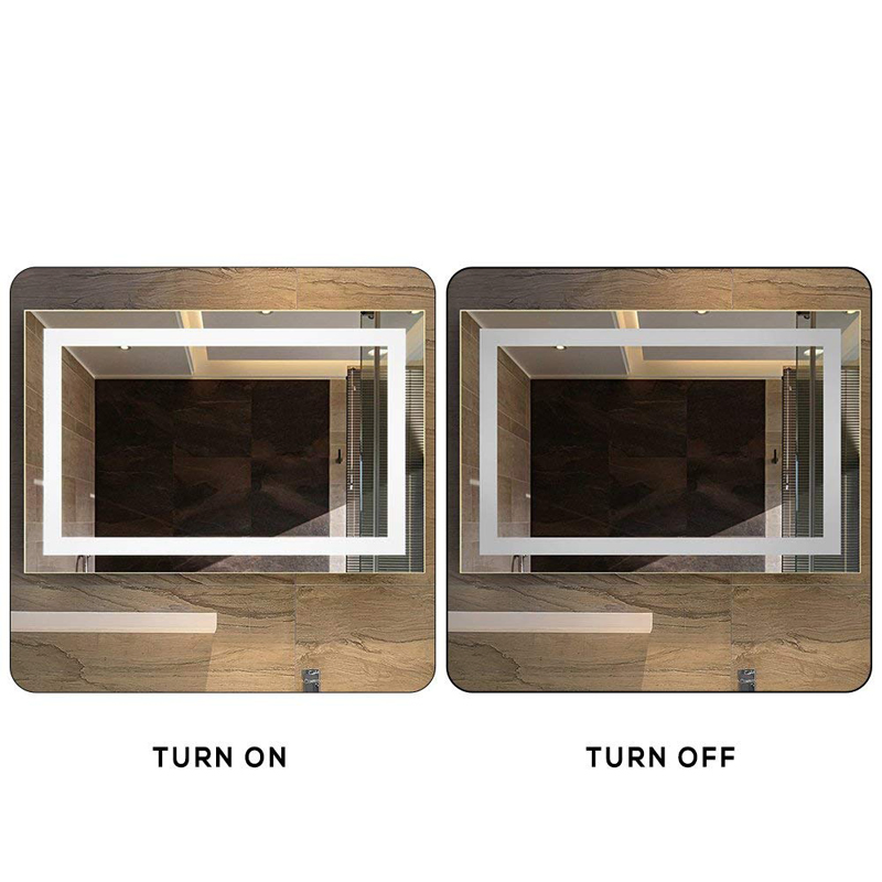 Modern Intelligent HD Frameless Anti-Fog Wall-Mounted LED Bathroom Mirror