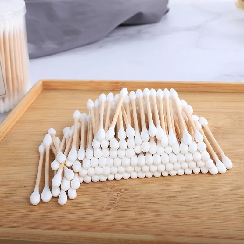 New Product 200PCS Bamboo Cotton Bud Makeup Remover Swab Mini Buds
